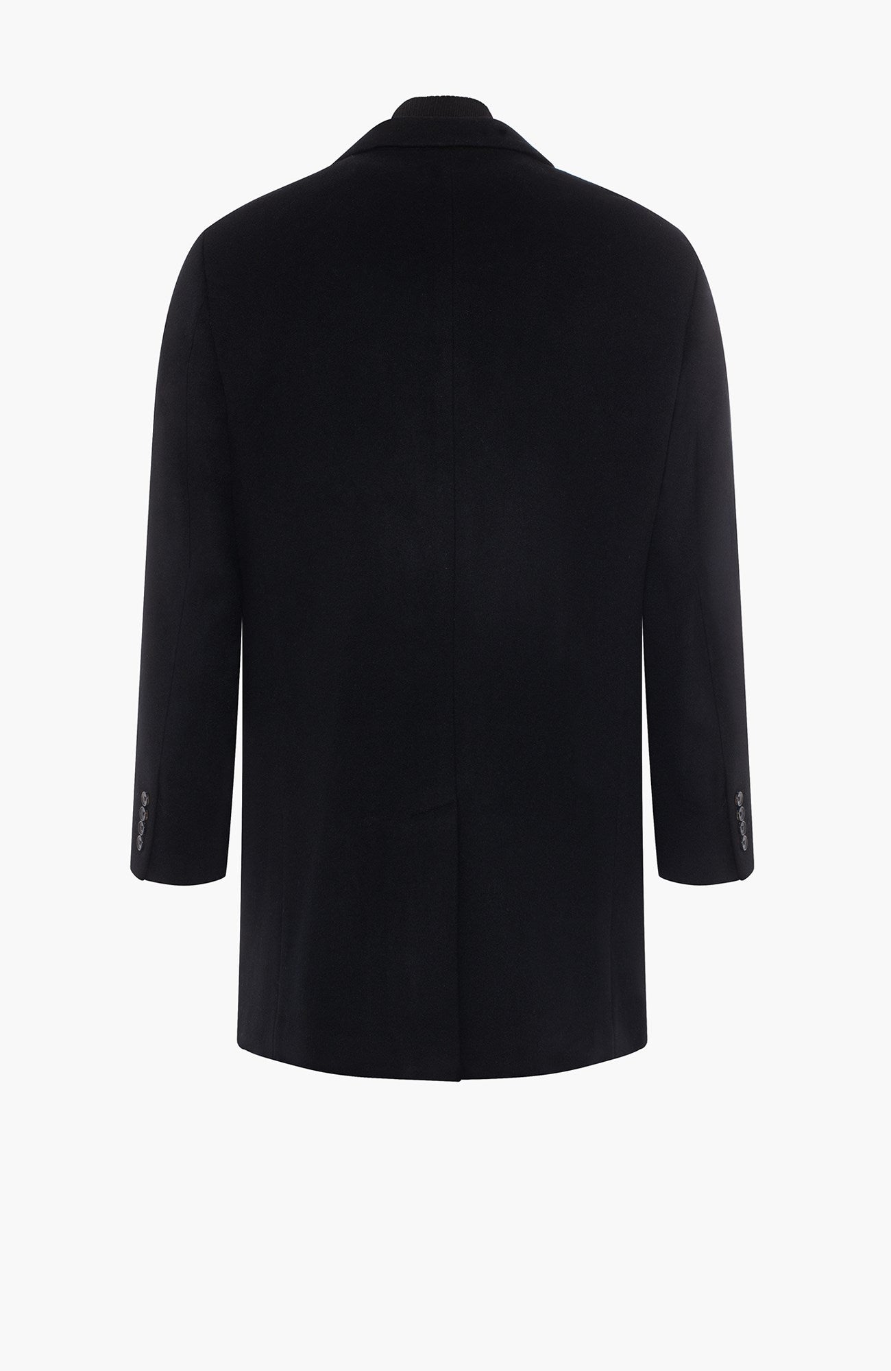 LeClaire Black Wool & Cashmere Topcoat