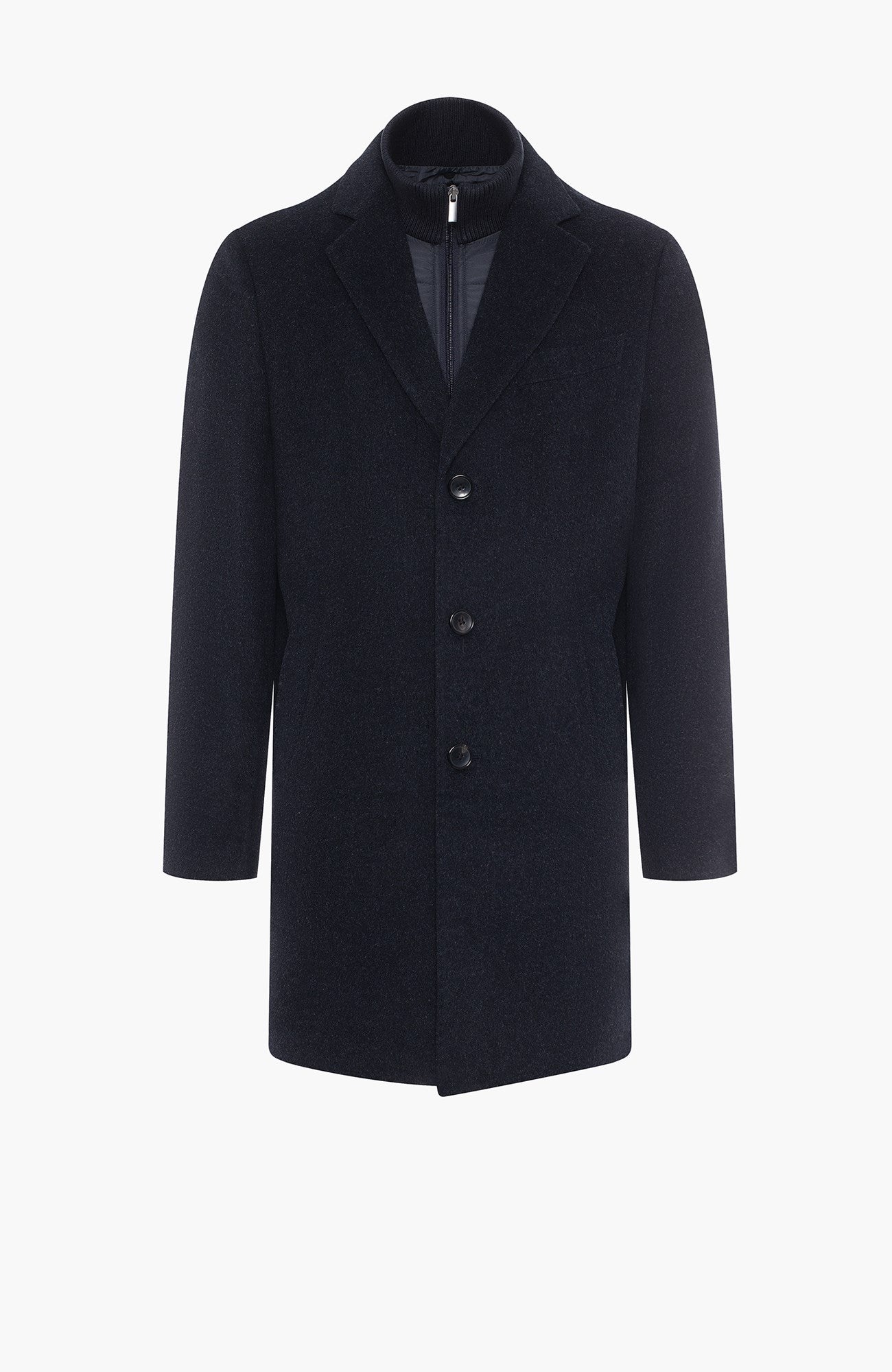 LeClaire Navy Wool & Cashmere Topcoat