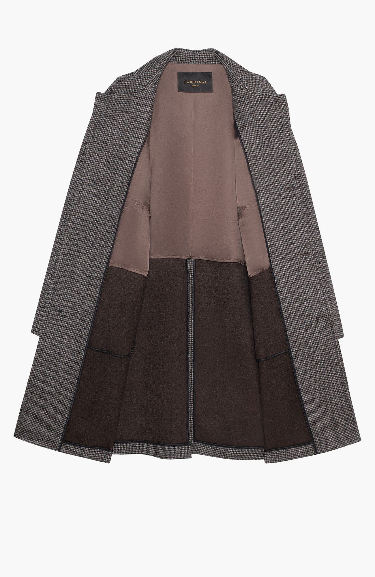 Taylor Brown Houndstooth Wool Topcoat