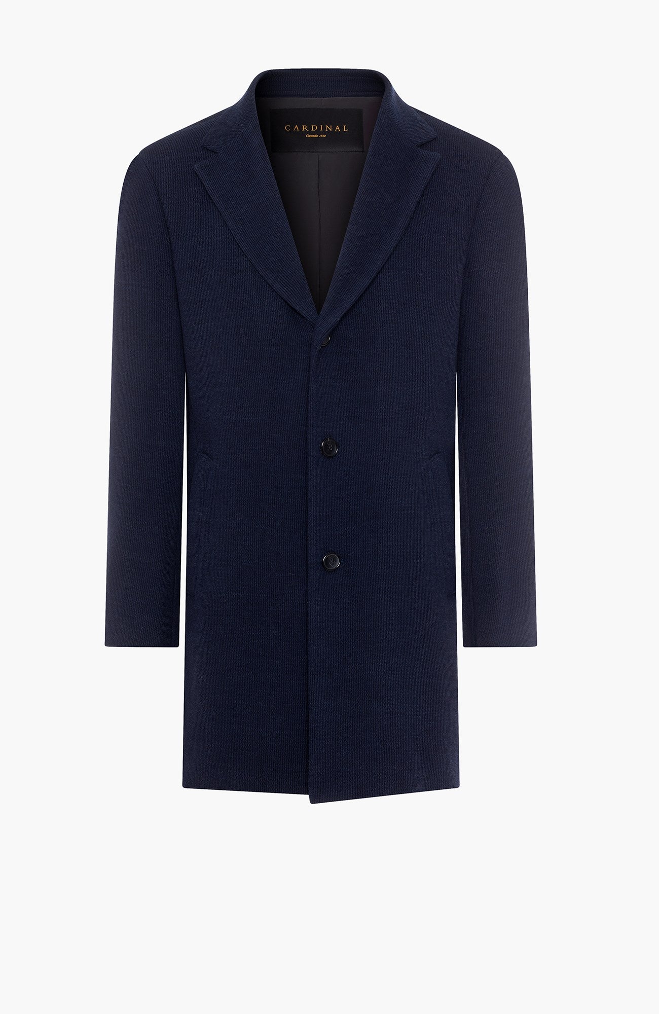 Tyson Navy Wool & Cashmere Topcoat