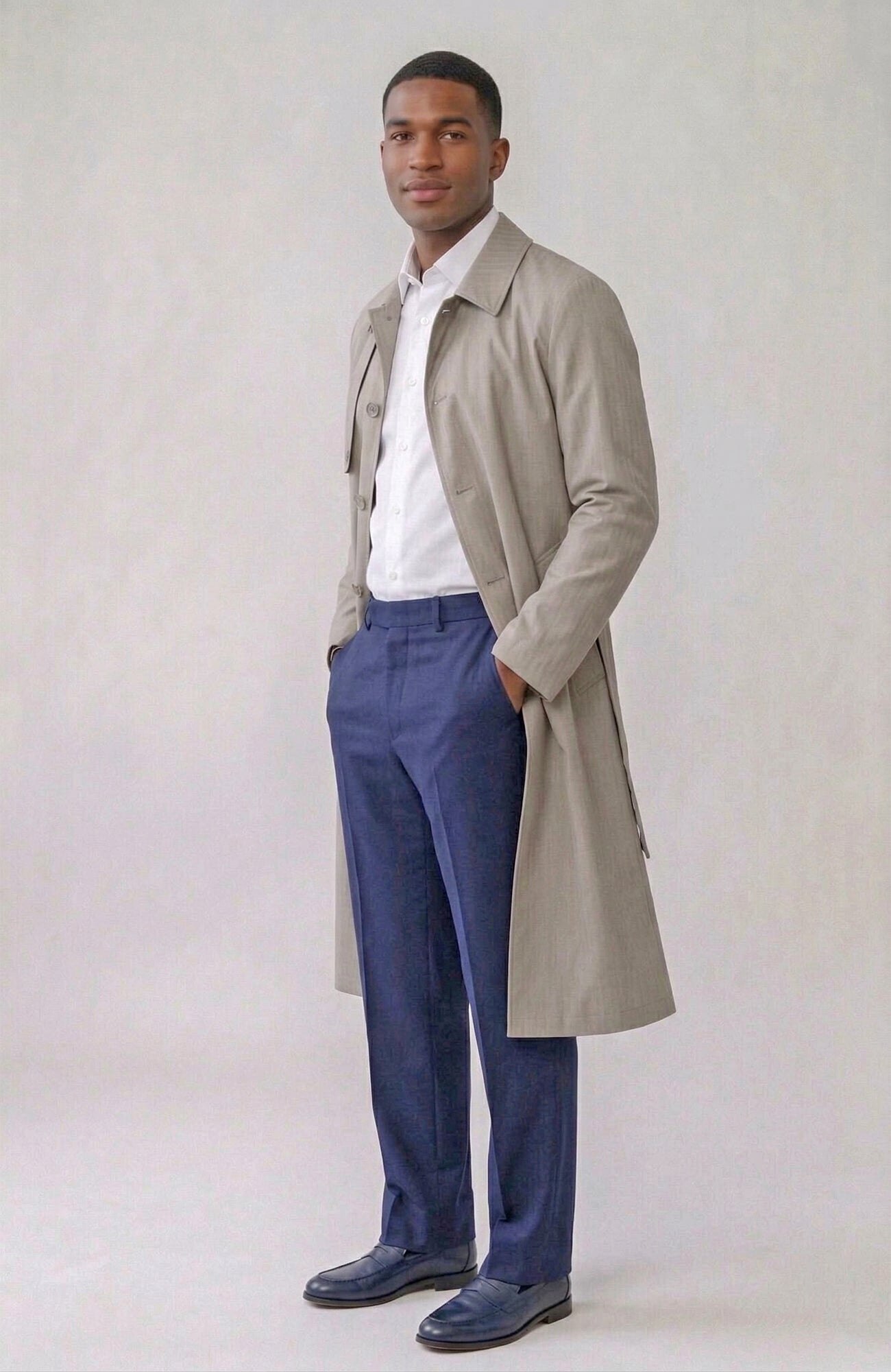 Man Ray Khaki Trench Coat - MENS - Cardinal of Canada - US - Man Ray Khaki Trench Coat