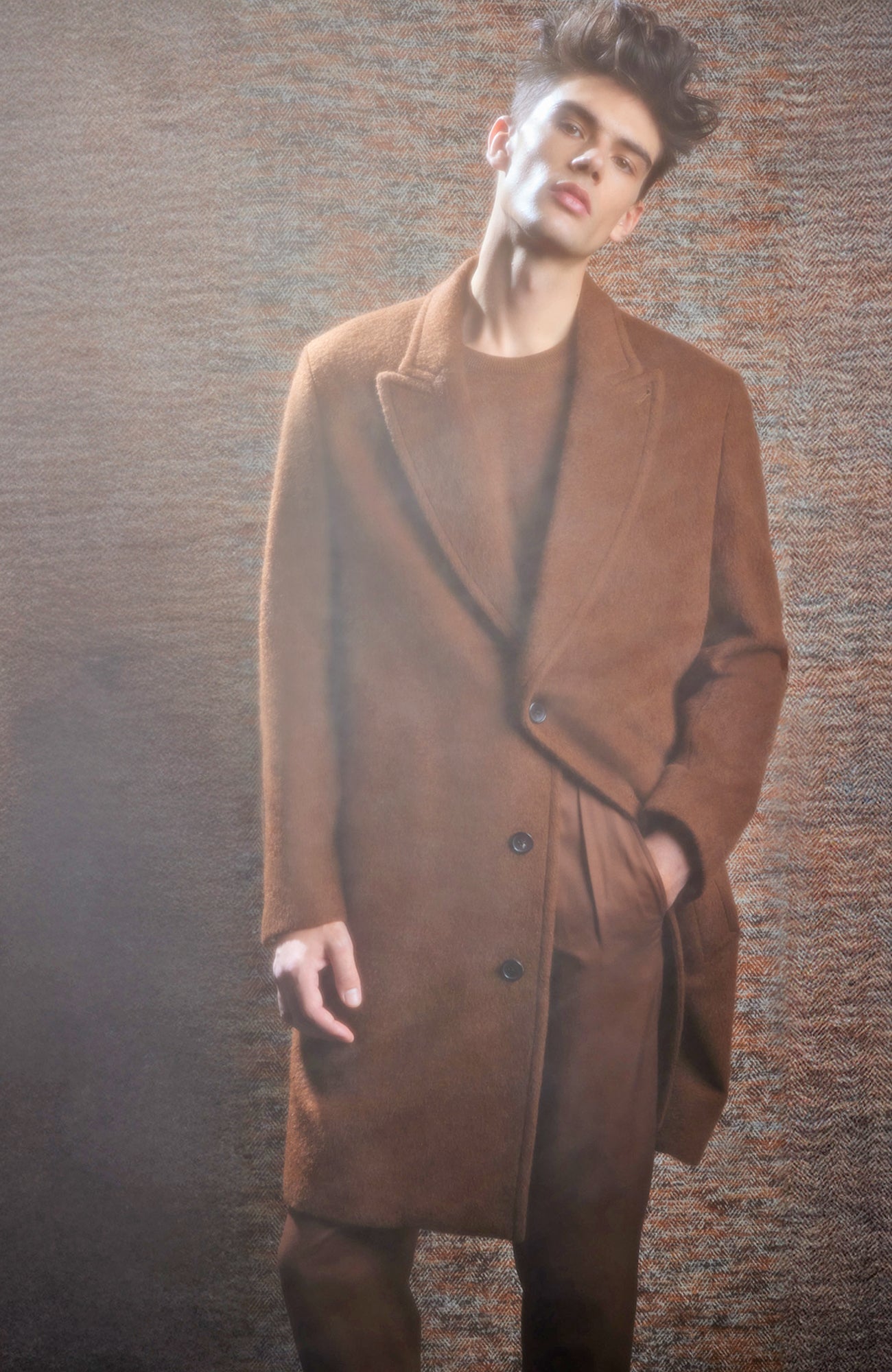MERCURY WOOL AND ALPACA BLEND TOPCOAT - MENS - Cardinal of Canada - US - MERCURY WOOL AND ALPACA BLEND TOPCOAT