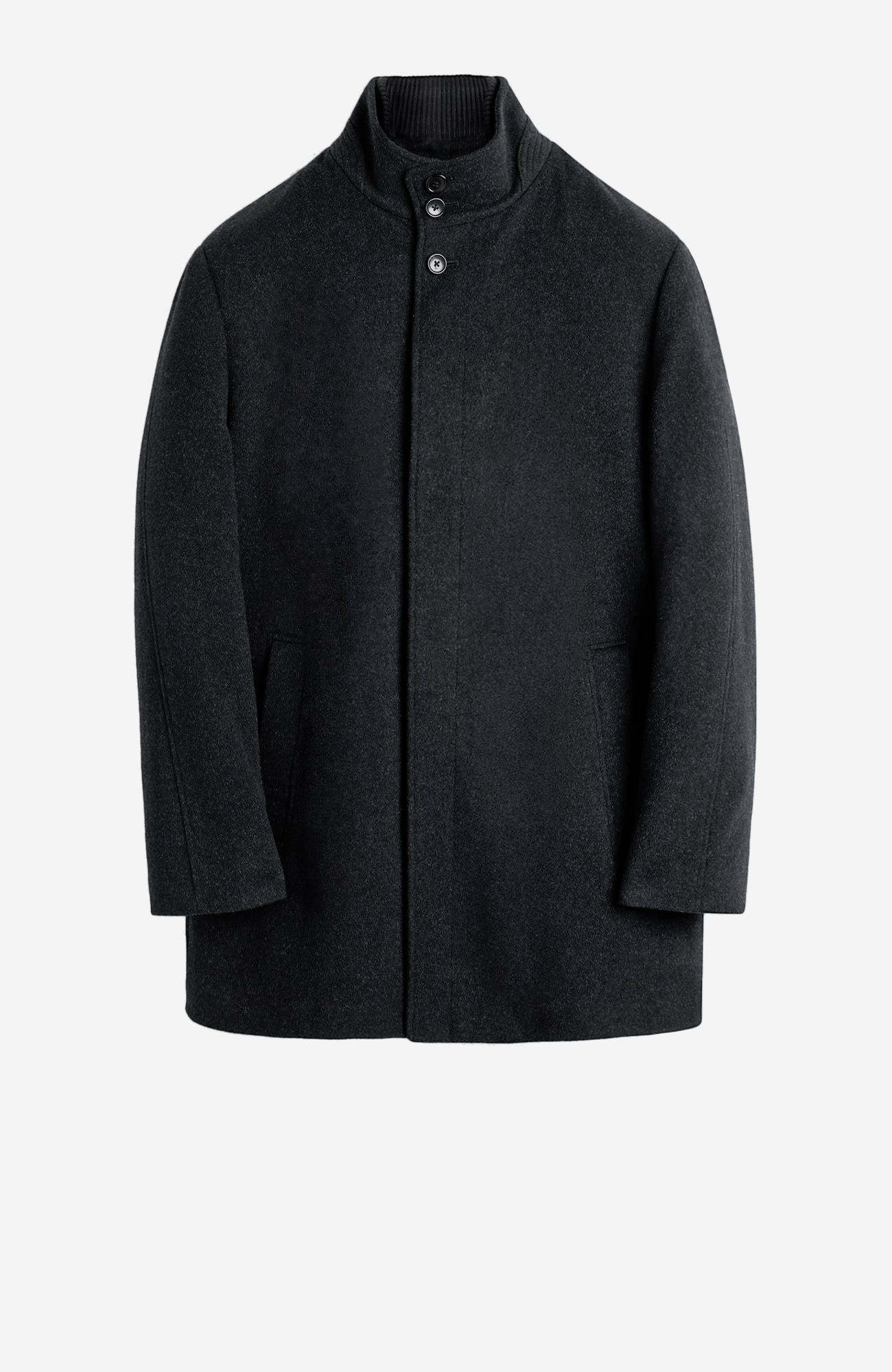 Mont - Royal Black Wool & Cashmere Car Coat - Cardinal of Canada - US - Mont - Royal Black Wool & Cashmere Car Coat
