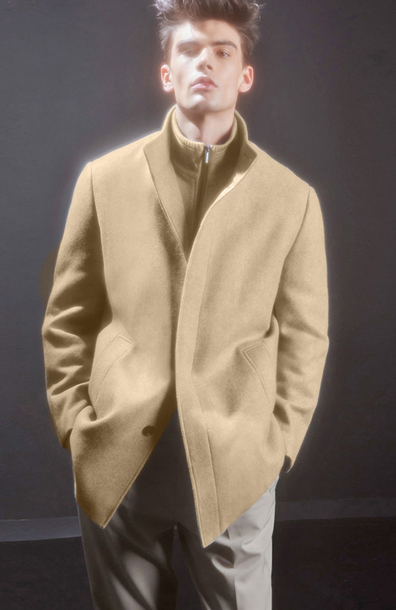 MONT - ROYAL WOOL & CASHMERE CAR COAT in VICUNA - MENS - Cardinal of Canada - US - MONT - ROYAL WOOL & CASHMERE CAR COAT in VICUNA