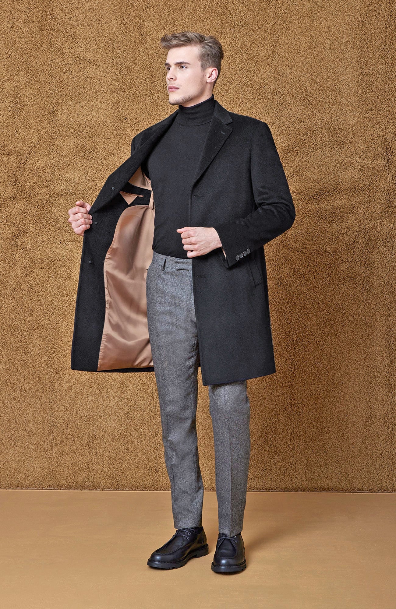 ST - PIERRE BLACK CASHMERE TOPCOAT - Cardinal of Canada - US - ST - PIERRE BLACK CASHMERE TOPCOAT