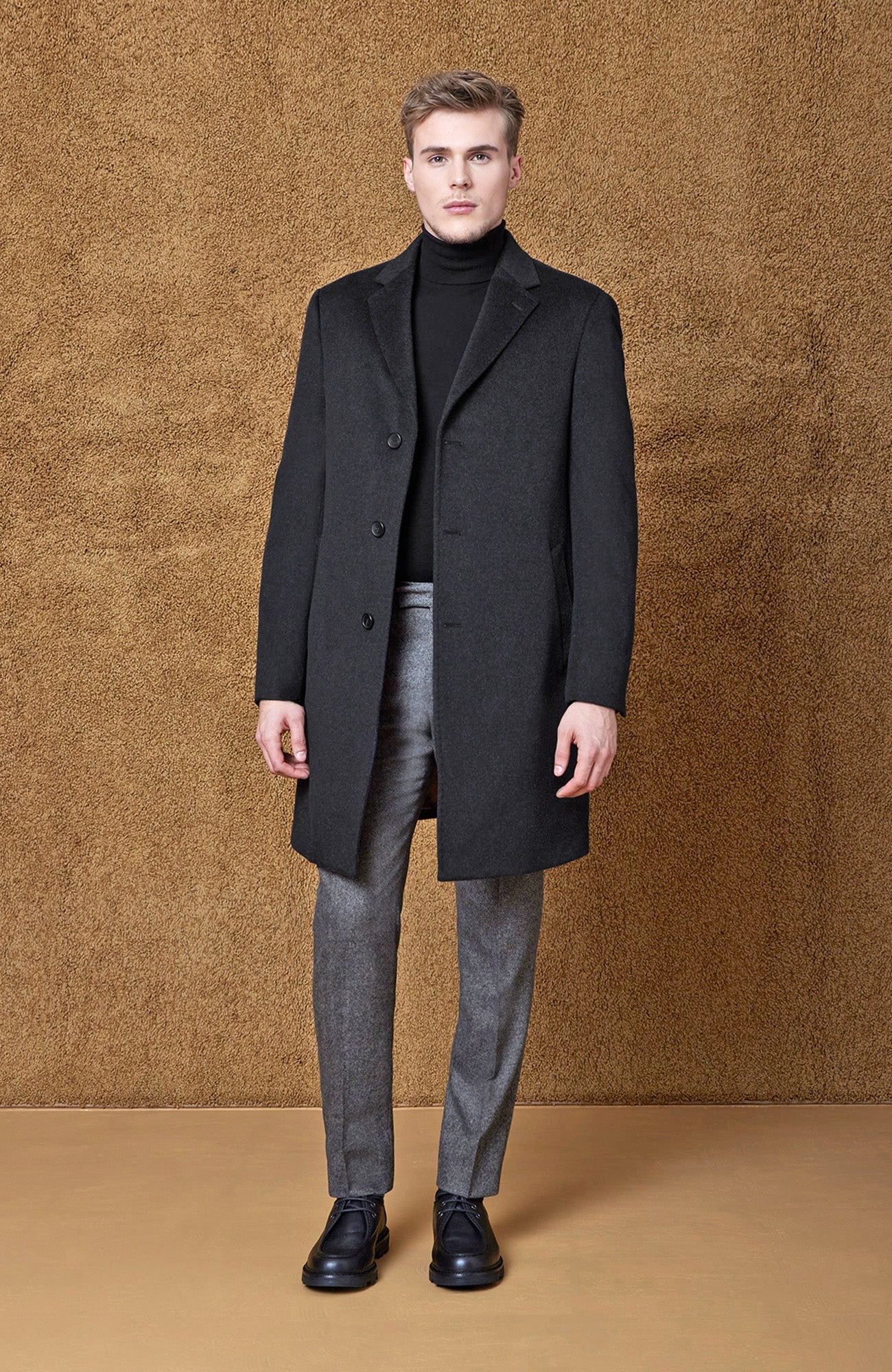 ST - PIERRE BLACK CASHMERE TOPCOAT - Cardinal of Canada - US - ST - PIERRE BLACK CASHMERE TOPCOAT