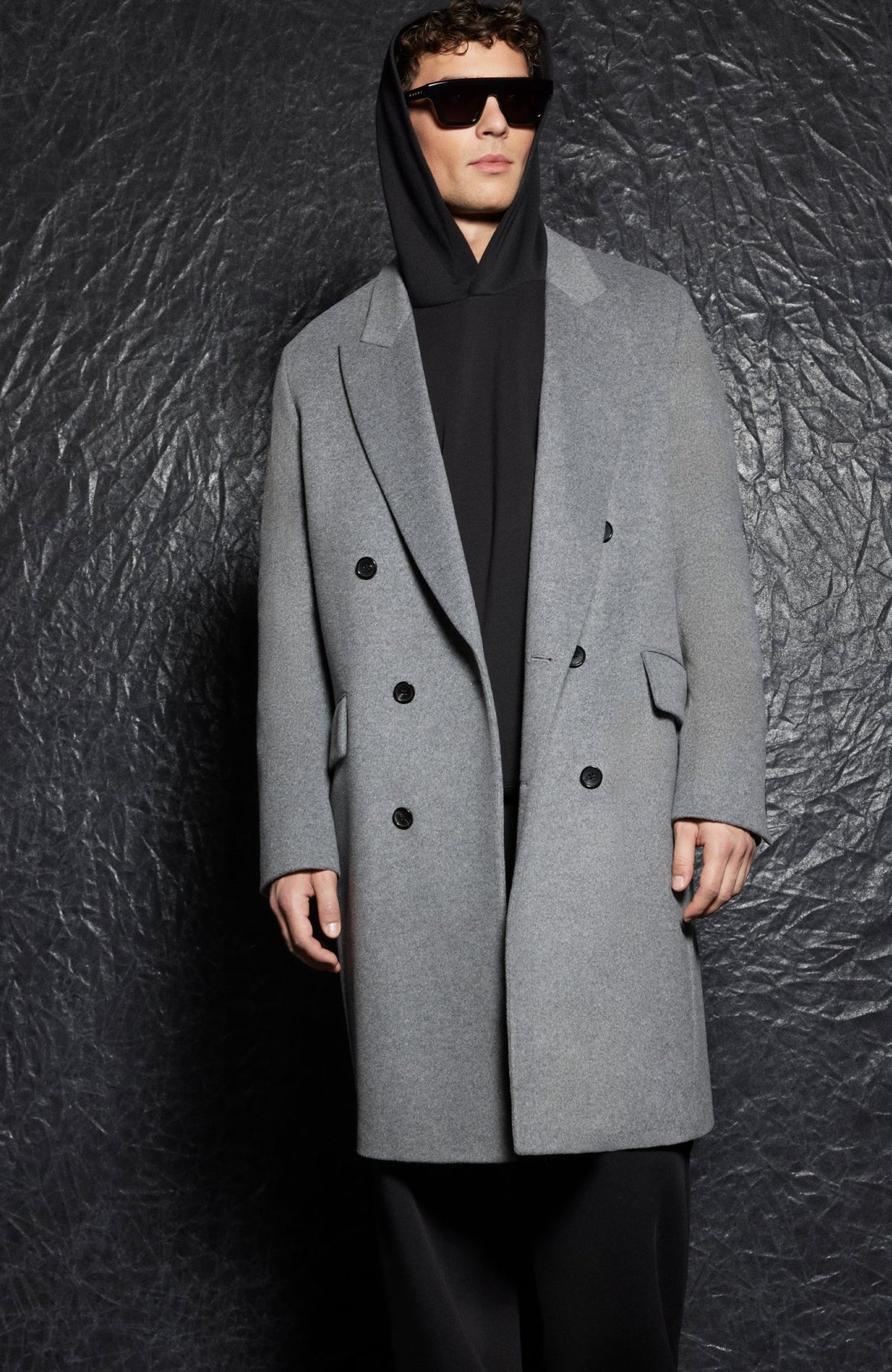 Thomas Grey Wool & Cashmere Overcoat - MENS - Cardinal of Canada-US-Thomas Grey Wool & Cashmere Overcoat