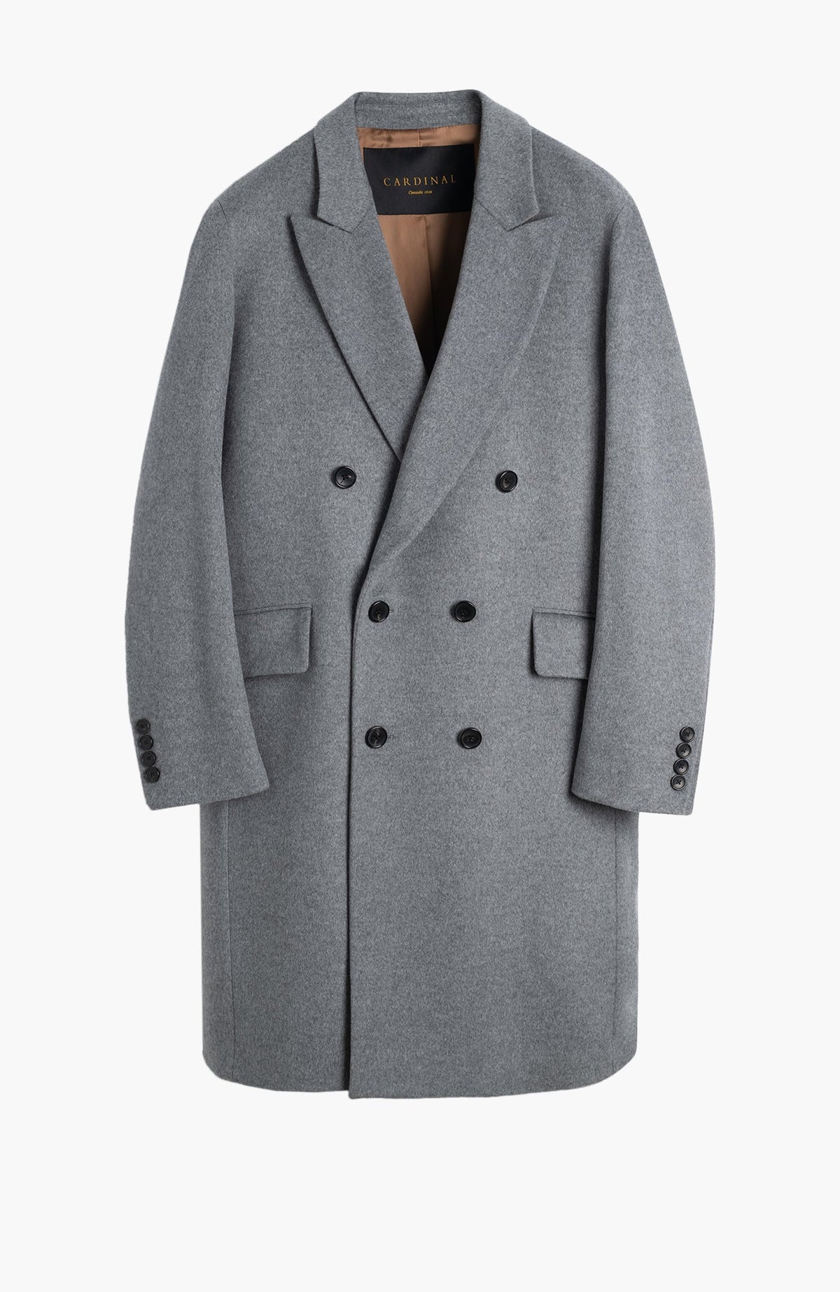Thomas Grey Wool & Cashmere Overcoat - MENS - Cardinal of Canada-US-Thomas Grey Wool & Cashmere Overcoat