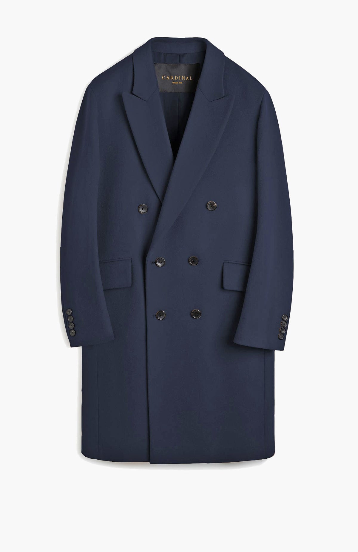 Thomas Navy Cashmere Overcoat - MENS - Cardinal of Canada-US-Thomas Navy Cashmere Overcoat