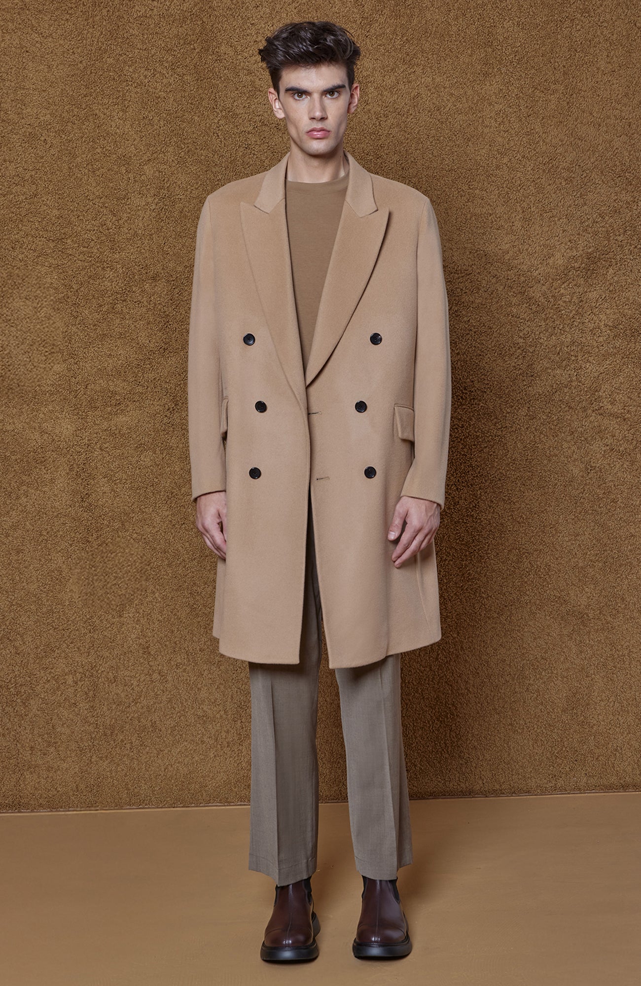 THOMAS WOOL & CASHMERE CAMEL OVERCOAT - Cardinal of Canada - US - THOMAS WOOL & CASHMERE CAMEL OVERCOAT