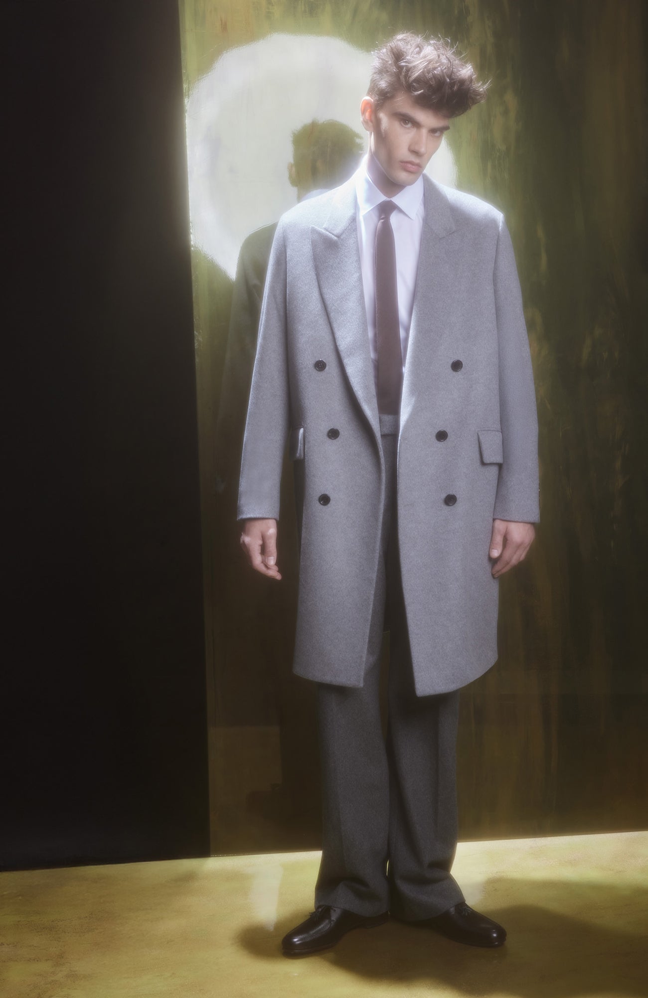 THOMAS WOOL & CASHMERE GREY OVERCOAT - MENS - Cardinal of Canada - US - THOMAS WOOL & CASHMERE GREY OVERCOAT
