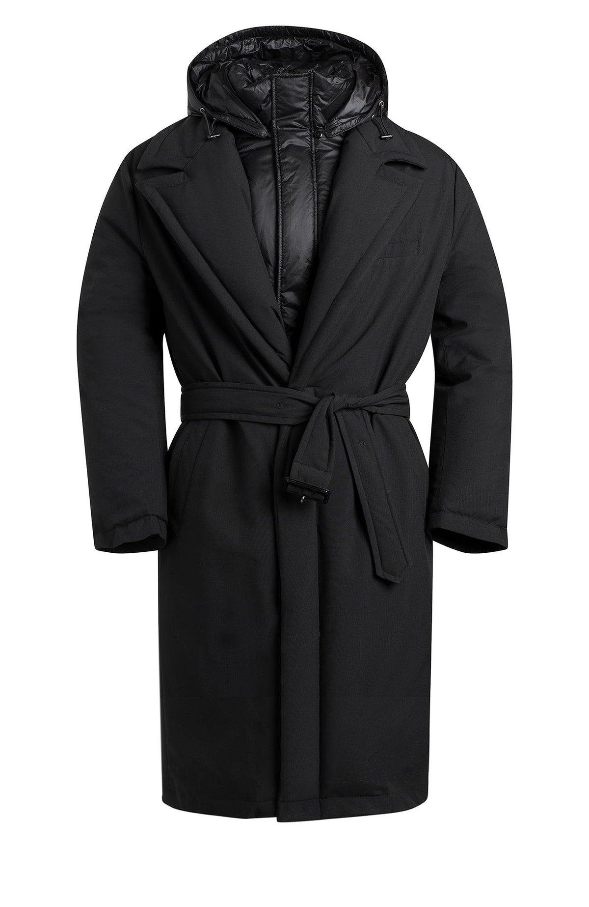 TYLER BLACK TRENCH COAT WITH PRIMALOFT - MENS - Cardinal of Canada-US-TYLER BLACK TRENCH COAT WITH PRIMALOFT - Cardinal of Canada-US-42 inch length