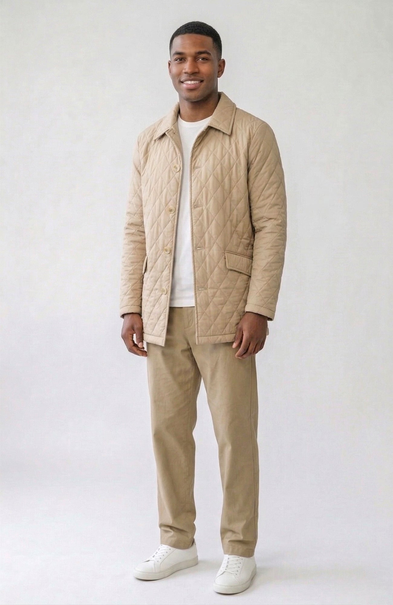 Byron Tan Diamond Quilted Carcoat - Cardinal of Canada - US - Byron Tan Diamond Quilted Carcoat