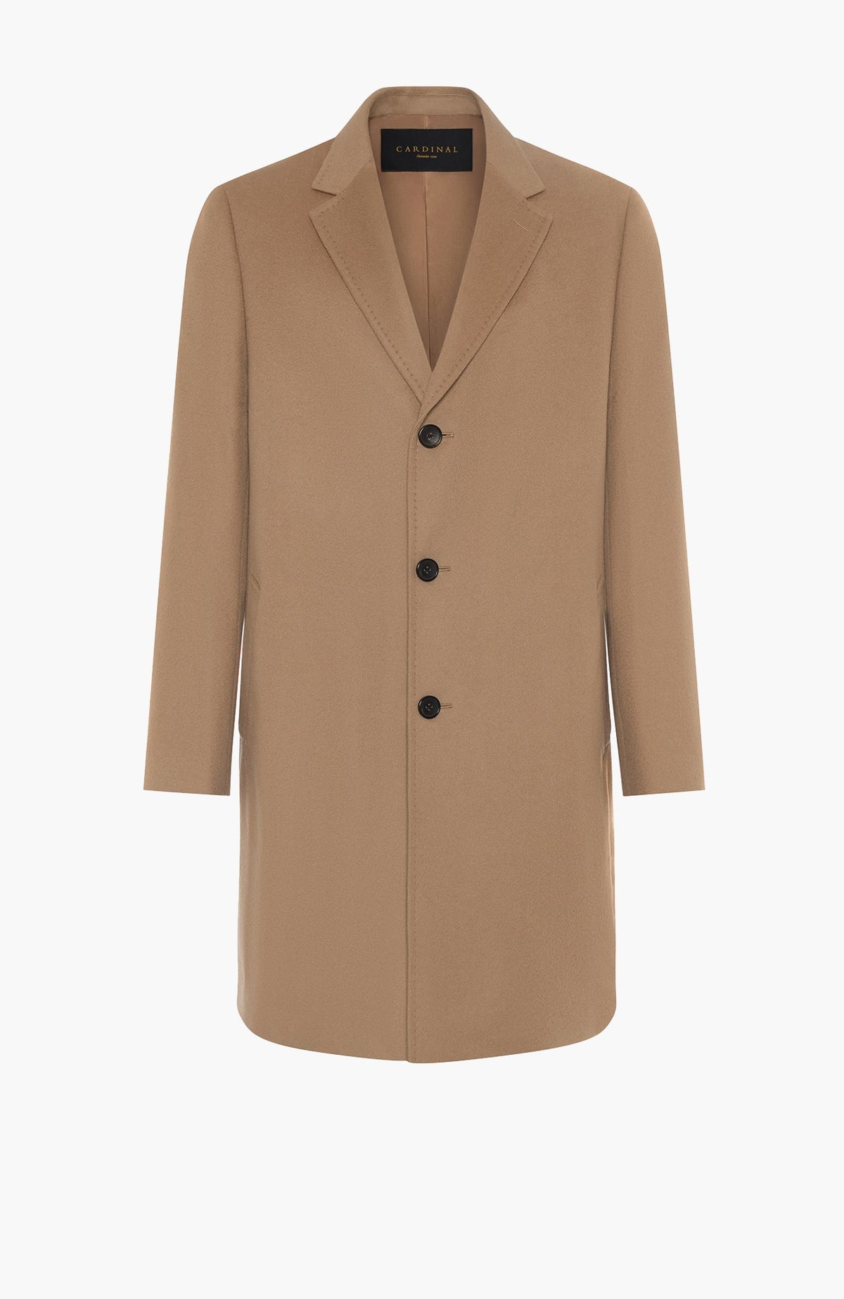 St. Pierre Lightweight Cashmere Topcoat in Camel