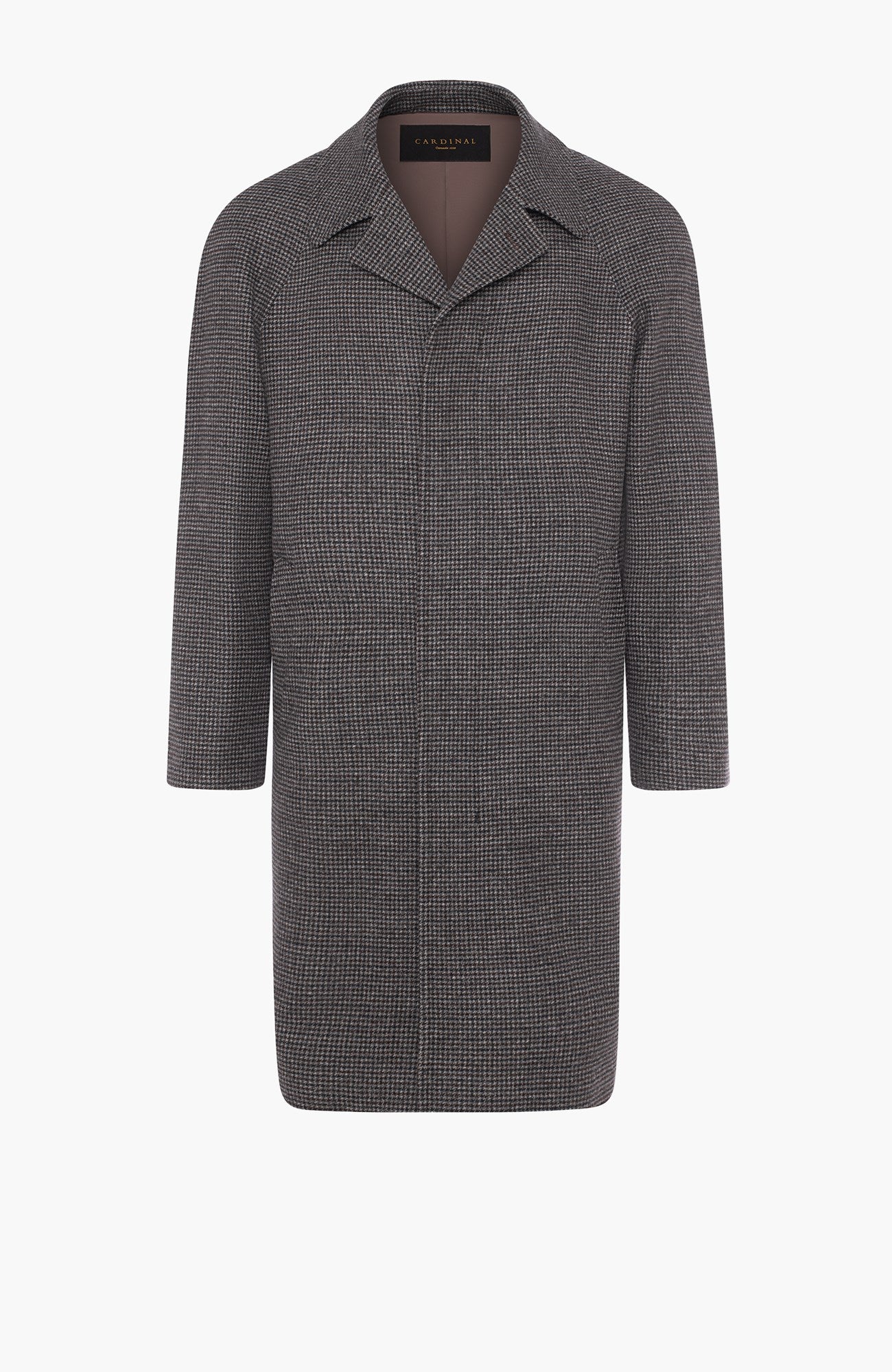 Taylor Brown Houndstooth Wool Topcoat