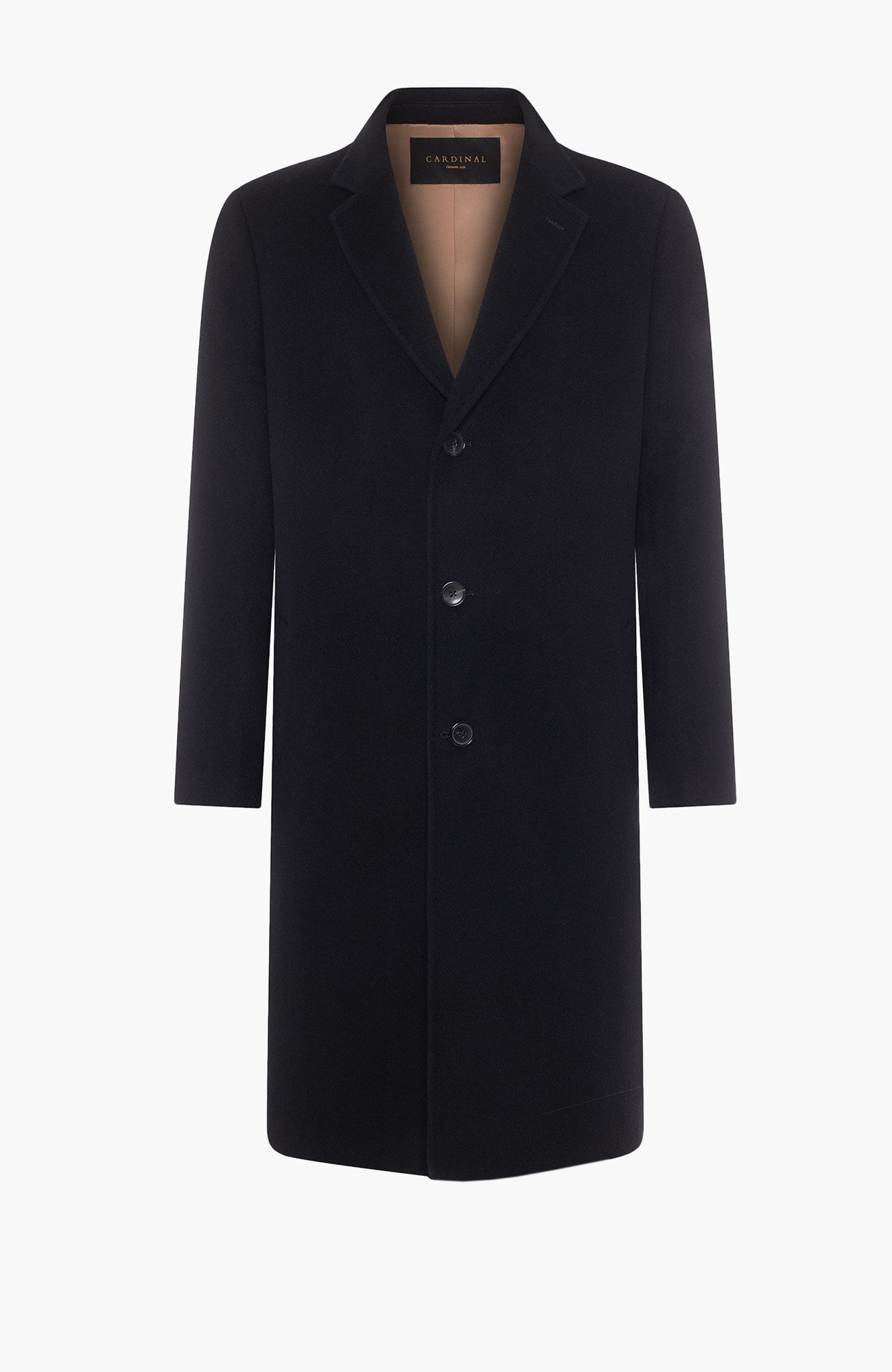 Trevor Black Wool Topcoat