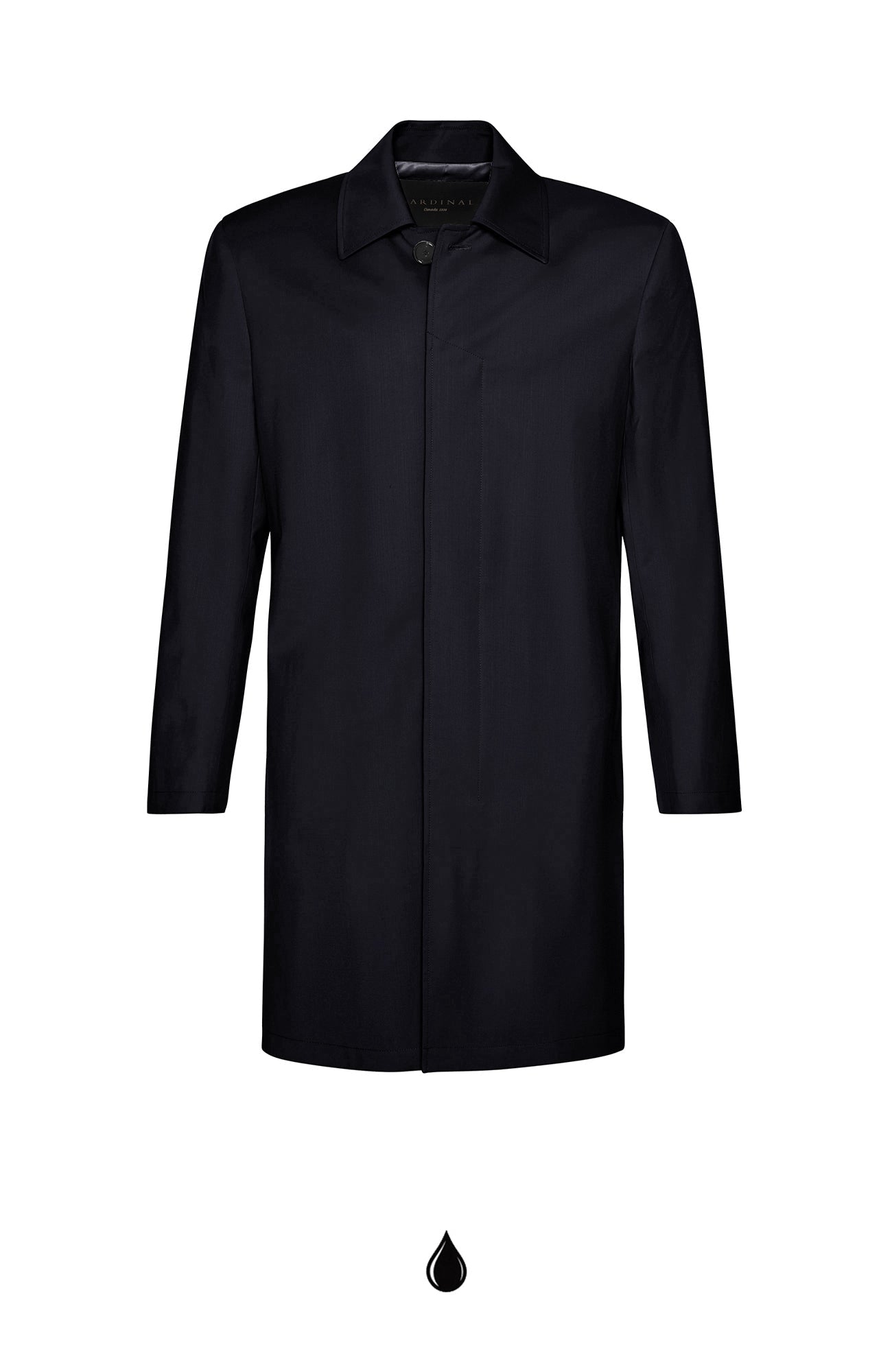 JAX BLACK WOOL RAINCOAT - Cardinal of Canada-US-JAX BLACK WOOL RAINCOAT