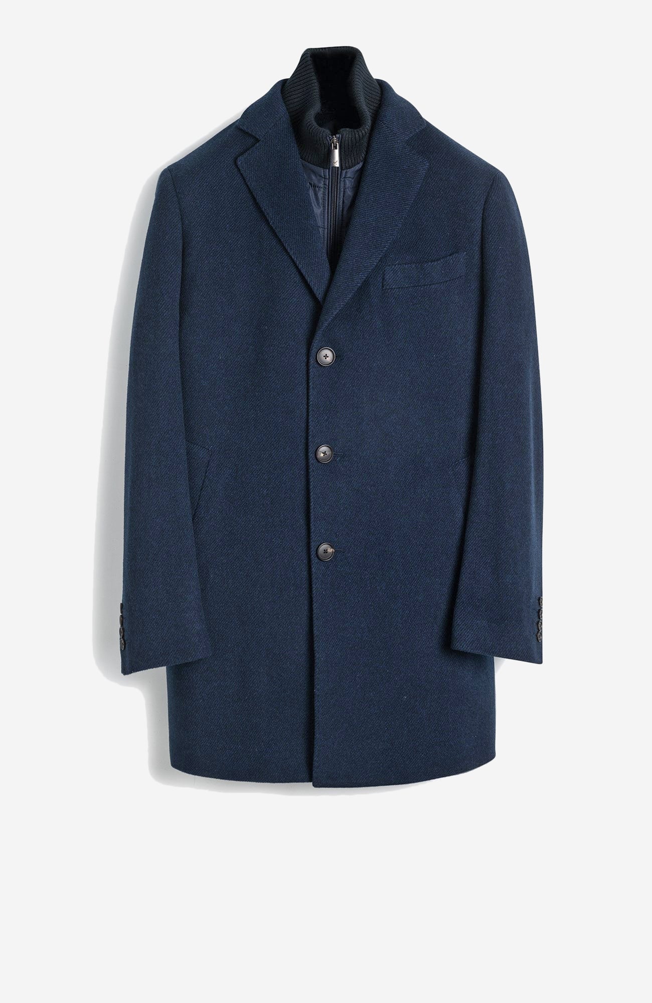 LeClaire Navy Twill Wool & Cashmere Car Coat - MENS - Cardinal of Canada - US - LeClaire Navy Twill Wool & Cashmere Car Coat