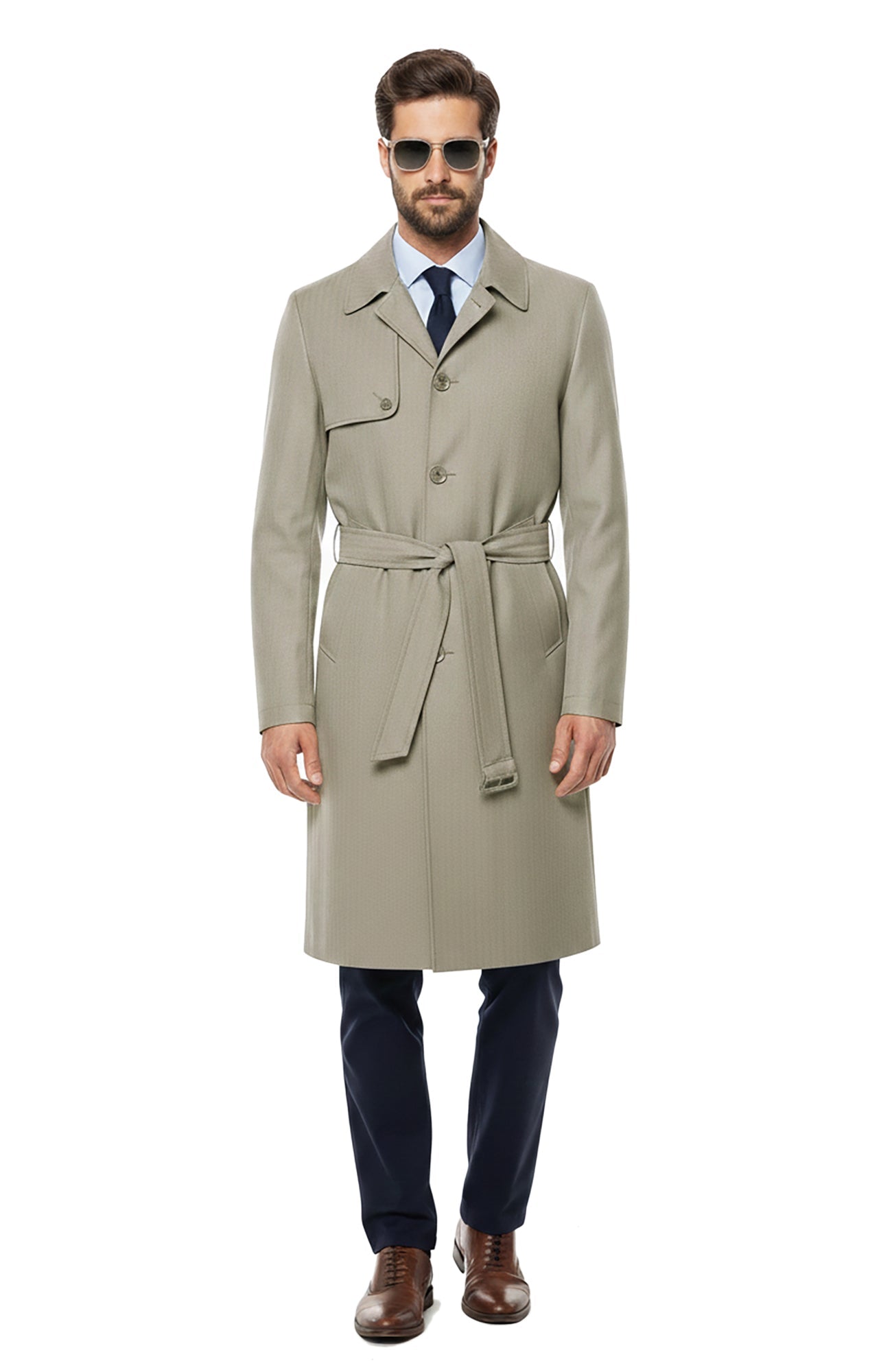 Man Ray Khaki Trench Coat - MENS - Cardinal of Canada - US - Man Ray Khaki Trench Coat