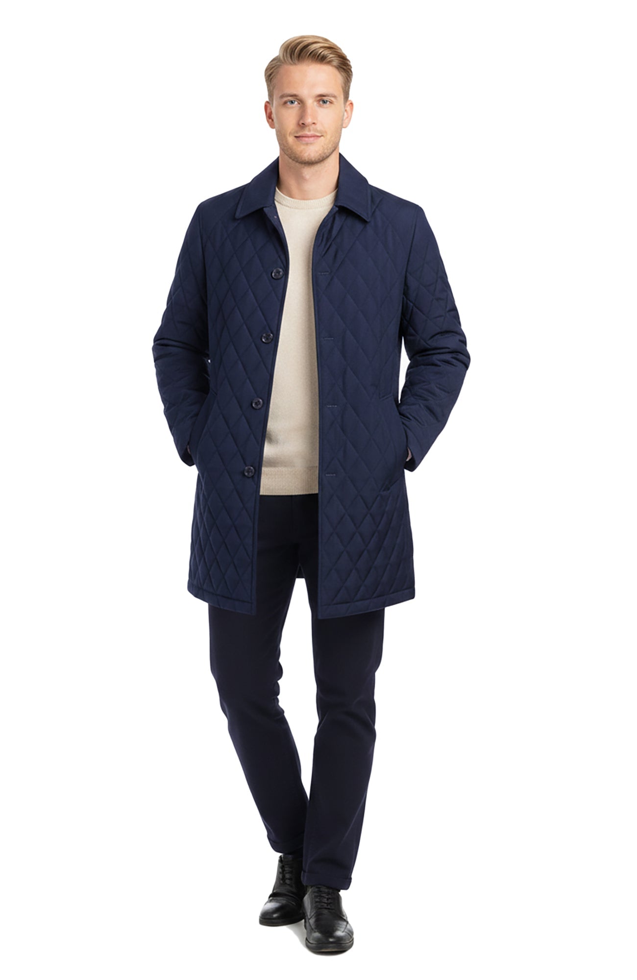 Mansfield Navy Wool Carcoat - Cardinal of Canada - US - Mansfield Navy Wool Carcoat