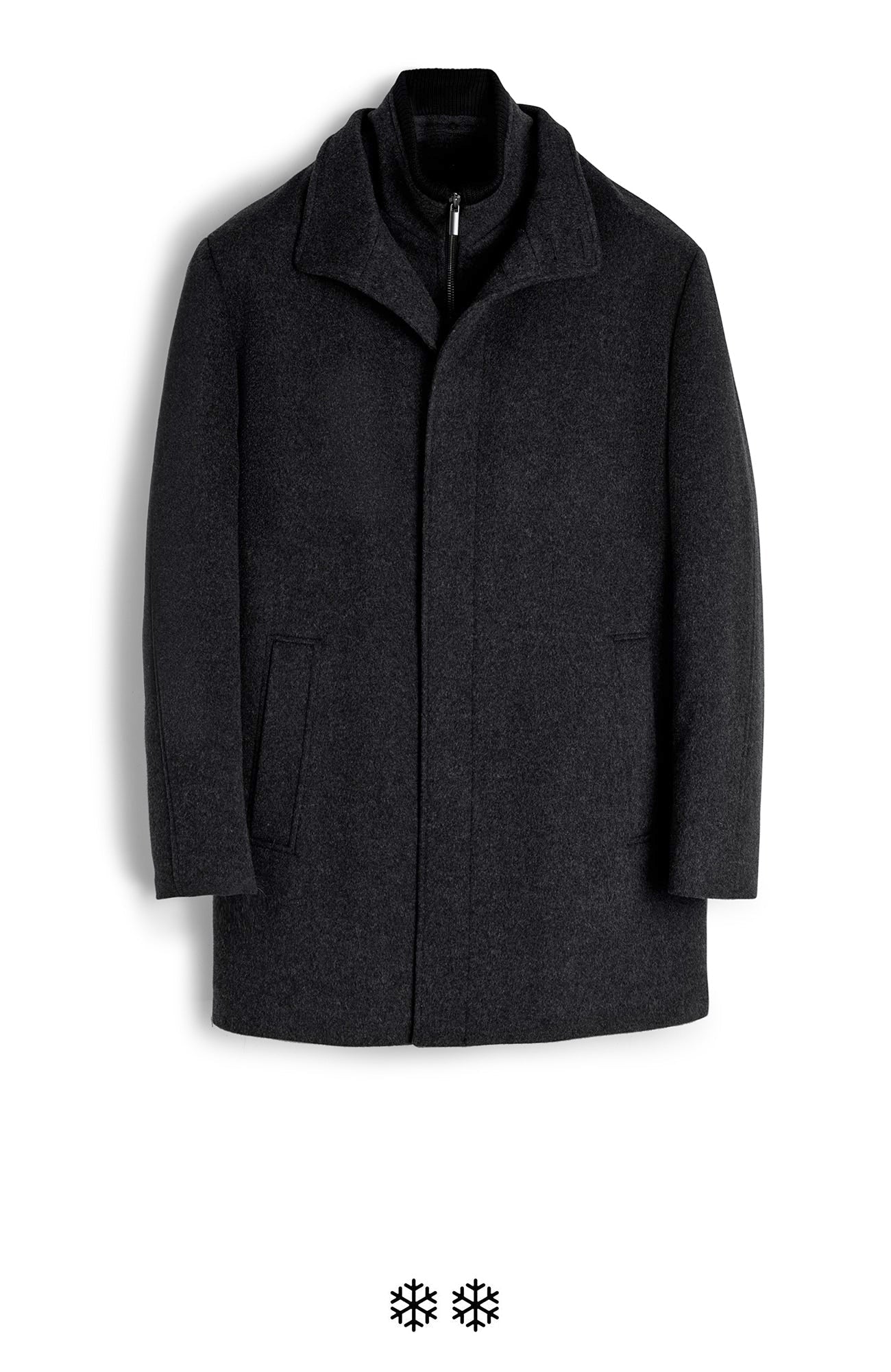 MONT - ROYAL BLACK WOOL & CASHMERE CAR COAT - Cardinal of Canada - US - MONT - ROYAL BLACK WOOL & CASHMERE CAR COAT