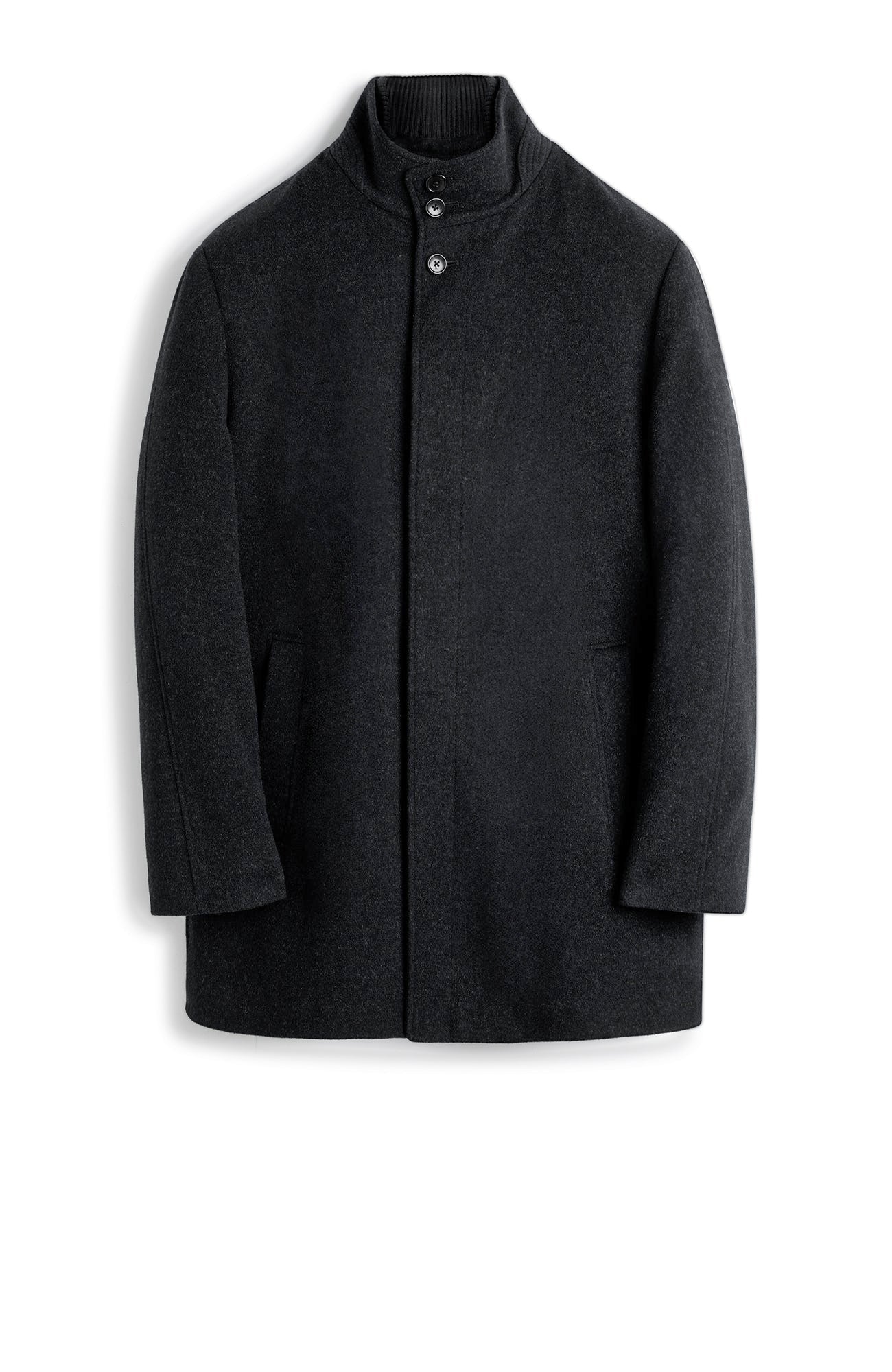 MONT - ROYAL BLACK WOOL & CASHMERE CAR COAT - Cardinal of Canada - US - MONT - ROYAL BLACK WOOL & CASHMERE CAR COAT