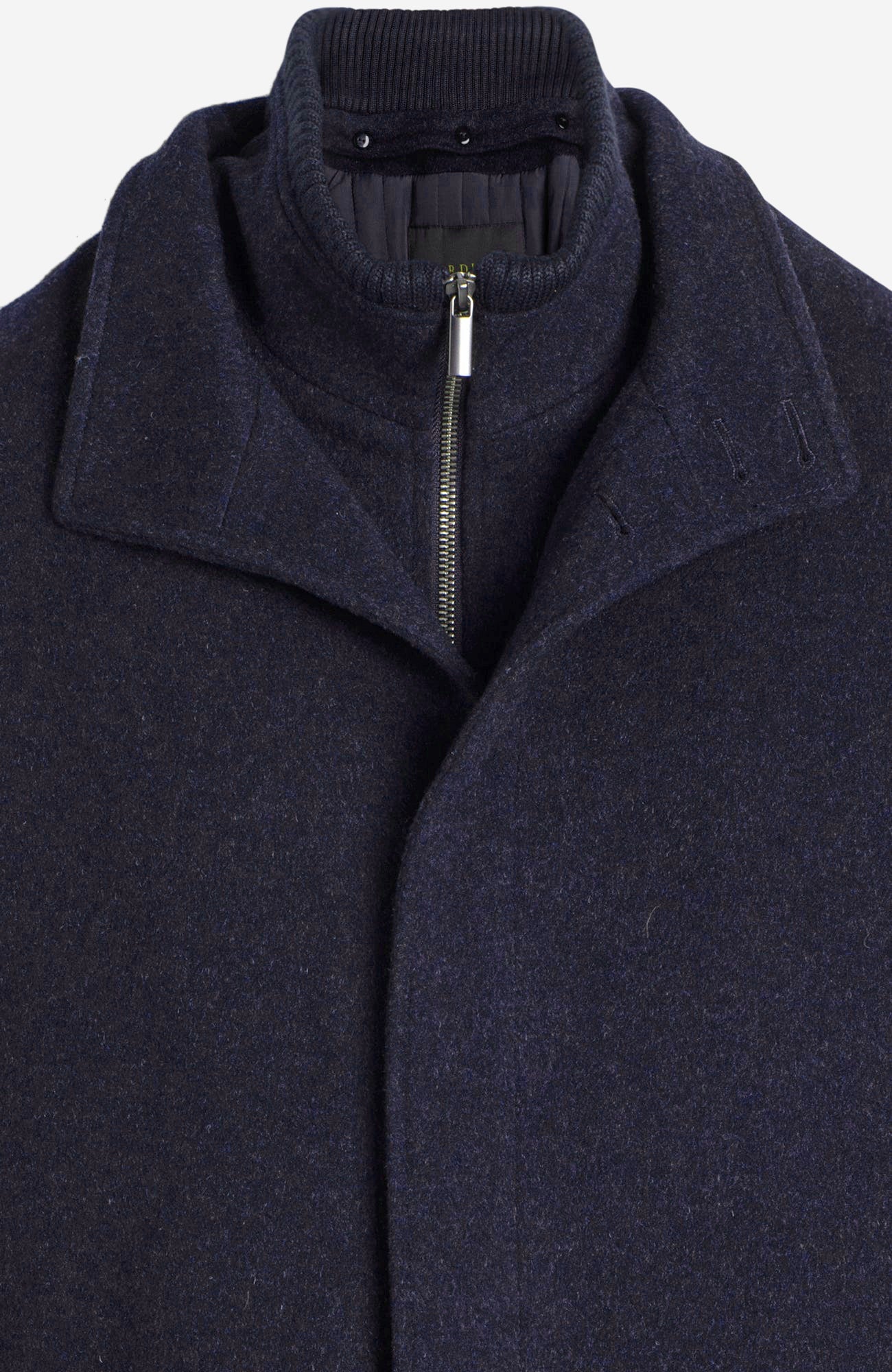 Mont - Royal Navy Melange Wool & Cashmere Car Coat - Cardinal of Canada - US - Mont - Royal Navy Melange Wool & Cashmere Car Coat