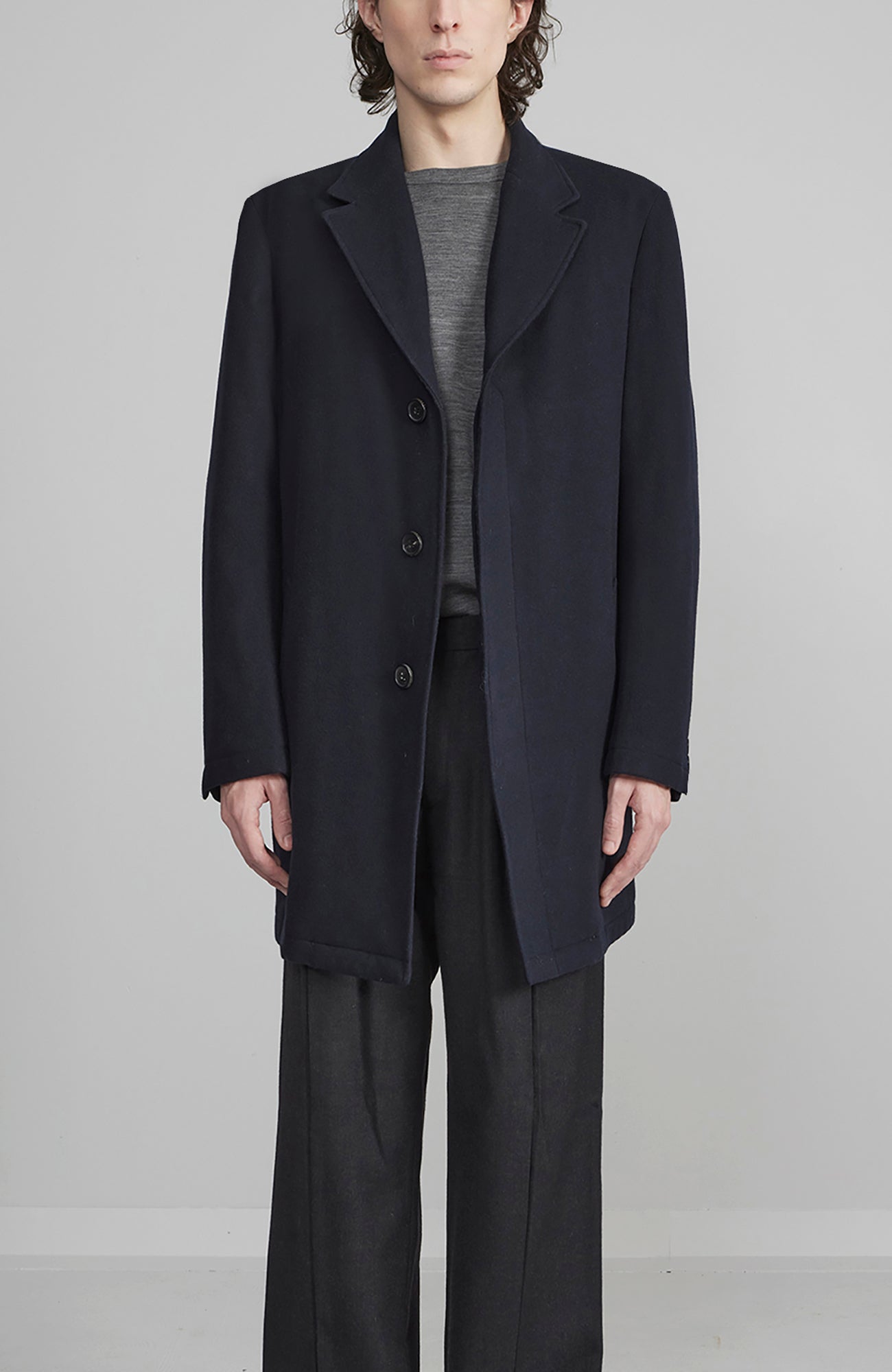 ONIX NAVY WOOL TOPCOAT - MENS - Cardinal of Canada - US - ONIX NAVY WOOL TOPCOAT