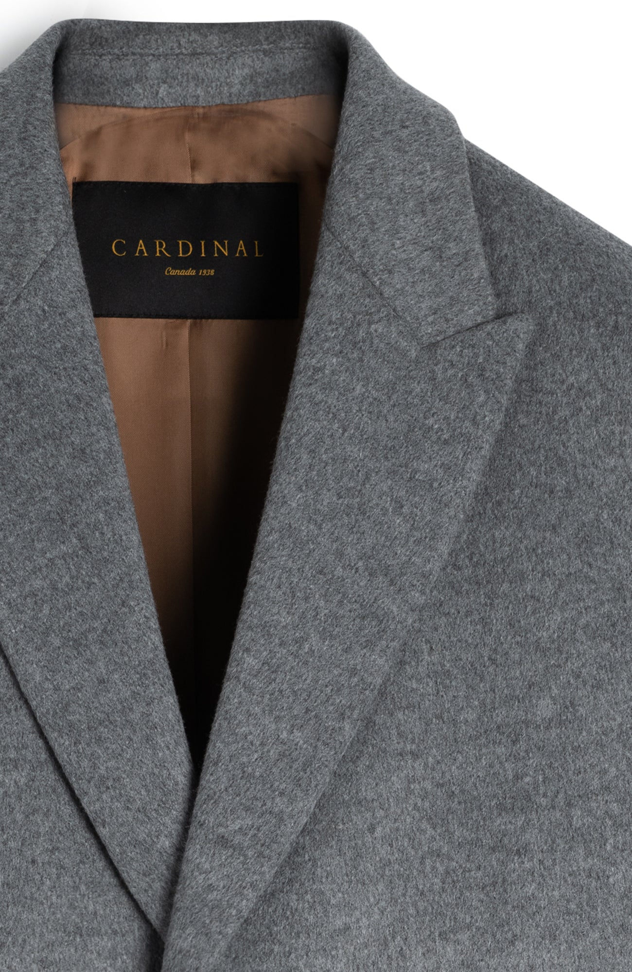 SUTTON LIGHT GRAY WOOL OVERCOAT - Cardinal of Canada-US-SUTTON LIGHT GRAY WOOL TOPCOAT 38 inch length