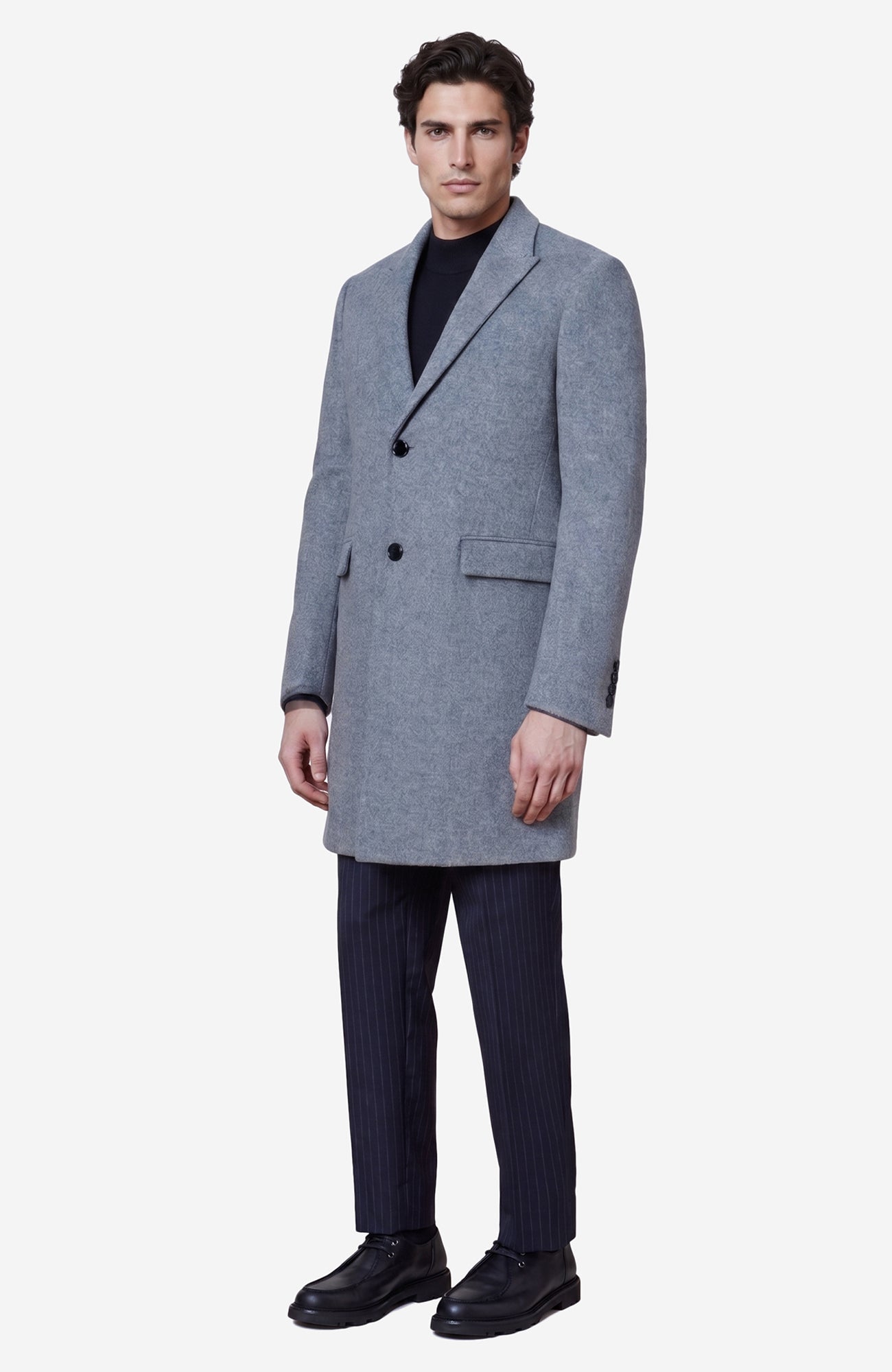 Sutton Light Gray Wool Topcoat - Cardinal of Canada - US - Sutton Light Gray Wool Topcoat