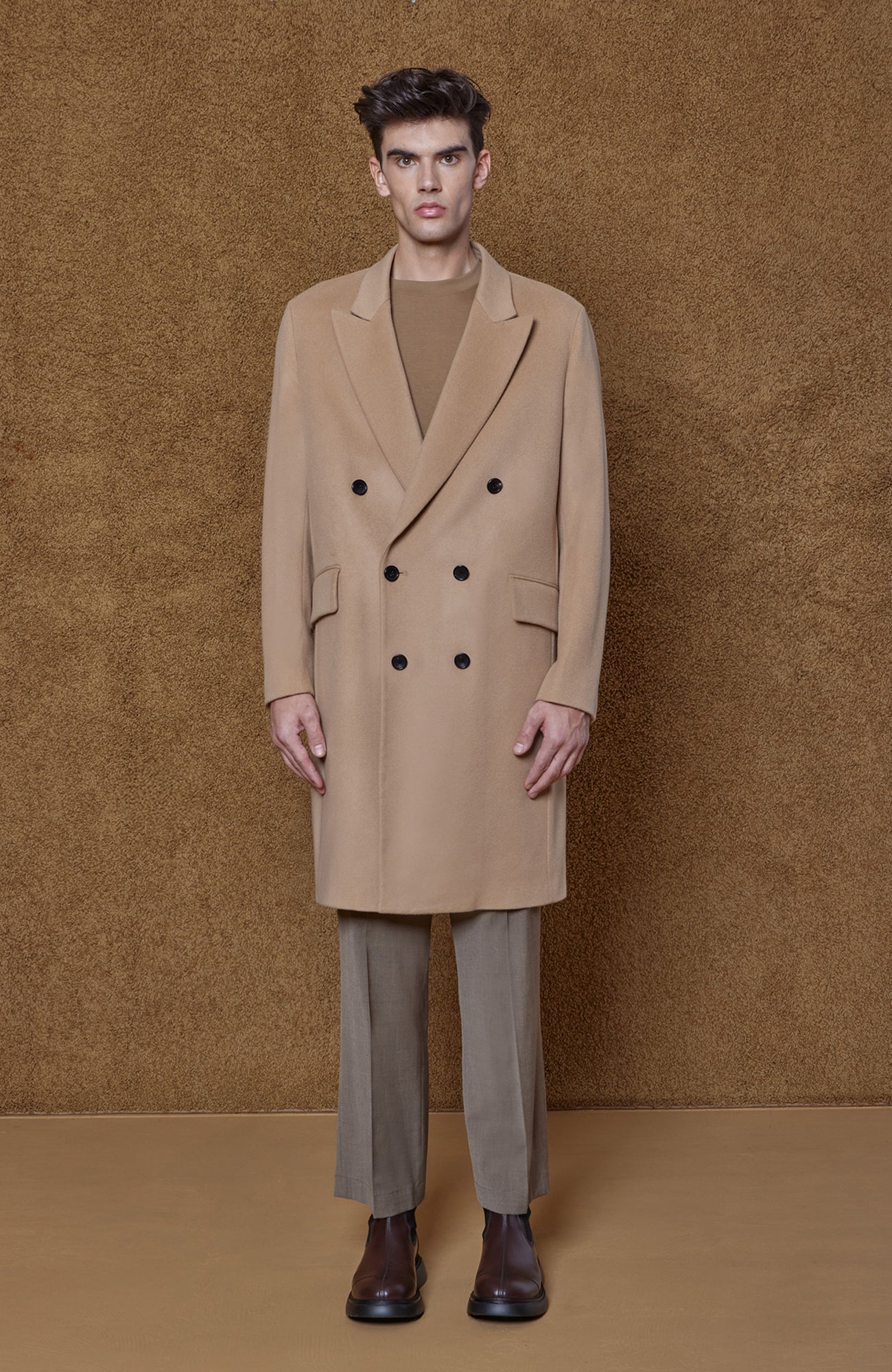 THOMAS WOOL & CASHMERE CAMEL OVERCOAT - Cardinal of Canada - US - THOMAS WOOL & CASHMERE CAMEL OVERCOAT