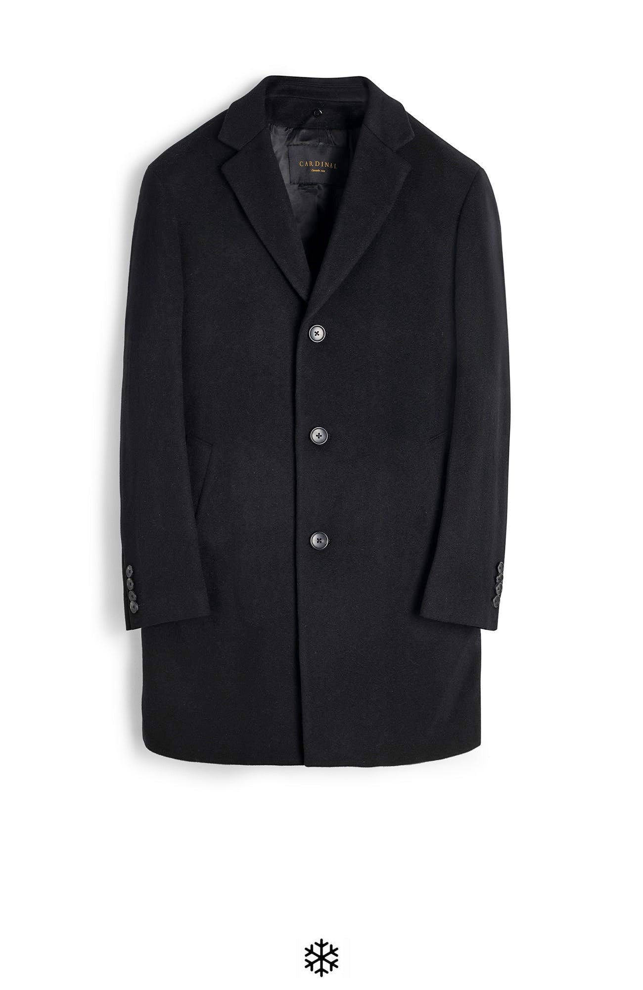 TRENTON BLACK WOOL & CASHMERE TOPCOAT - Cardinal of Canada - US - TRENTON BLACK WOOL & CASHMERE TOPCOAT