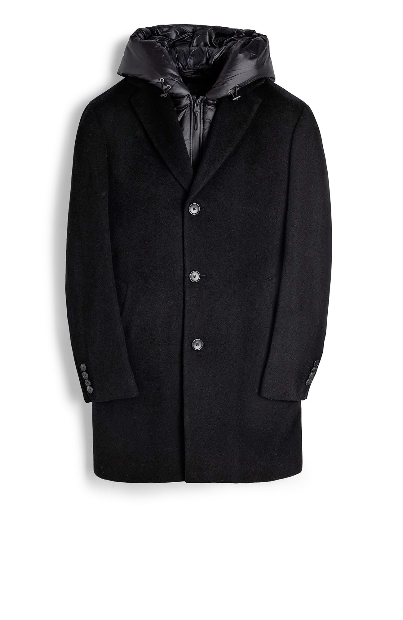 TRENTON BLACK WOOL & CASHMERE TOPCOAT - Cardinal of Canada - US - TRENTON BLACK WOOL & CASHMERE TOPCOAT