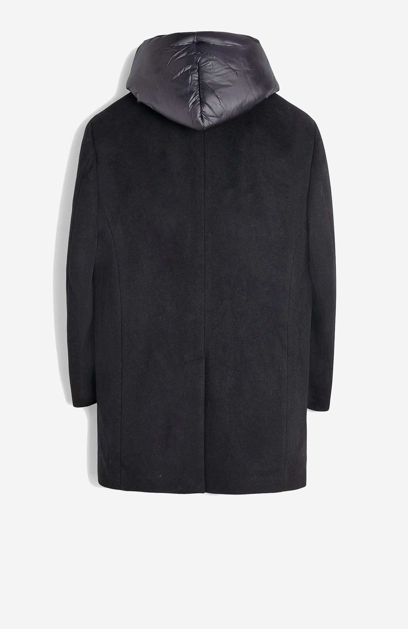 Trenton Black Wool & Cashmere Topcoat - Cardinal of Canada - US - Trenton Black Wool & Cashmere Topcoat
